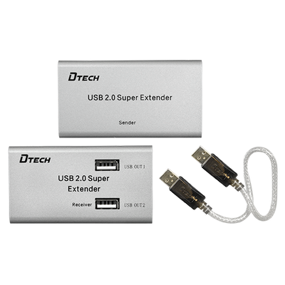 Extensor LAN USB - 1 entrada USB - 4 salidas USB - Longitud máxima de conexión 50m [%VAR%] - Plug and Play
