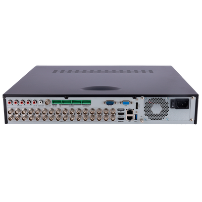 Safire 5n1 H.265Pro+ video recorder - 32CH HDTVI/HDCVI/HDCVI/AHD/CVBS/CVBS/ 32+32 IP - 8 Mpx / 5 Mpx / 4 Mpx / 3 Mpx / 1080p / 720p - HDMI 4K, HDMI Full HD and VGA output - Alarms (16/4) - 4 CH audio / 4 HDD / RAID 0, 1, 5, 6, 10