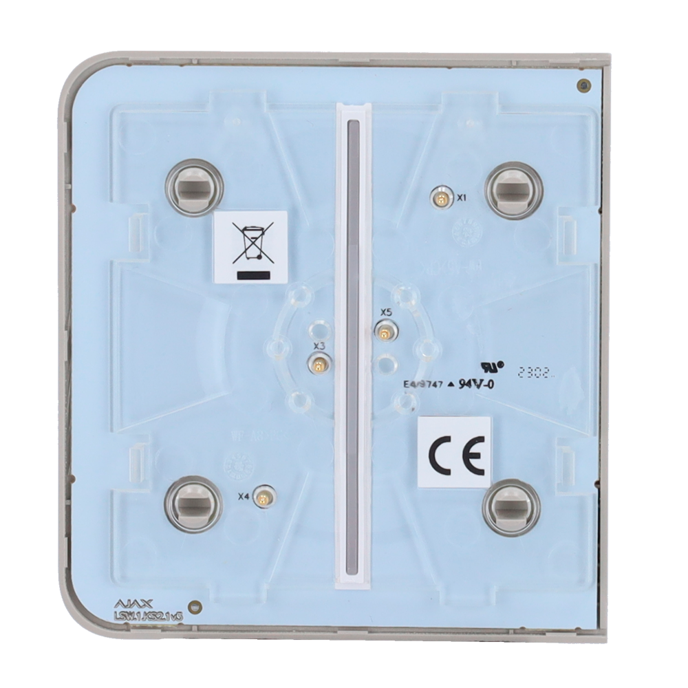 Ajax - LightSwitch SideButton - Pannello tattile per doppio interruttore della luce - Compatibile con AJ-LIGHTCORE-2G - Retroilluminazione a LED - Pannello tattile laterale senza contatto - Colore oliva