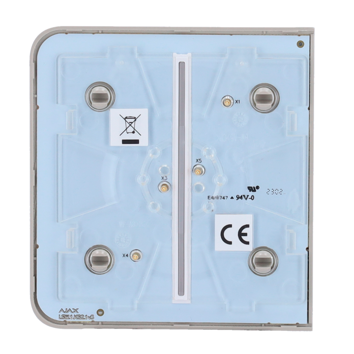 Ajax - LightSwitch SideButton - Pannello tattile per doppio interruttore della luce - Compatibile con AJ-LIGHTCORE-2G - Retroilluminazione a LED - Pannello tattile laterale senza contatto - Colore oliva