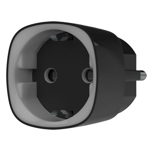 Smart Plug con telecomando - Senza fili 868 MHz Jeweller - Antenna interna portata 1000 m - 230 VAC 50 Hz / Fino a 2.5 kW (11 A) - Misuratore di consumo - Colore nero - Innowatt
