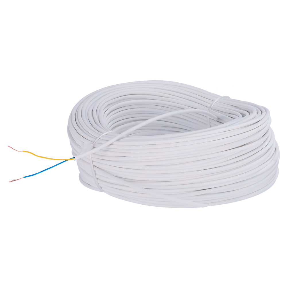 2 conductors - Class 5 flexible electrolytic copper conductor - LSH0 polyolefin insulation and sheath - 100m coil - CPR Eca certified - Low leakage