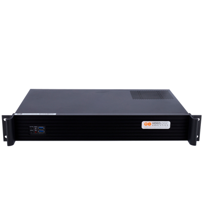 Servidor de vídeo VLRX7-IA10 - Incluye 10 canales VLRX-IA ampliables a 20 - Disco duro de 1TB - 10 licencias VLRX-IA incluidas - Módulo de señal 8 entradas y 8 salidas - Resolución analítica hasta tamaño HD
