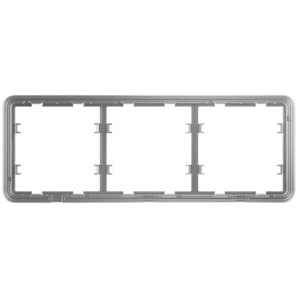 Telaio per tre interruttori - Compatibile con 2 x AJ-SIDEBUTTON - Compatibile con 1 x AJ-CENTERBUTTON - Innowatt