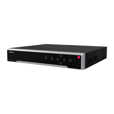 Hikvision - PRO range - 32 CH IP NVR video recorder - Maximum resolution 32 Mp - Bandwidth 256 Mbps | Alarms | Audio - Supports 4 hard drives | POS