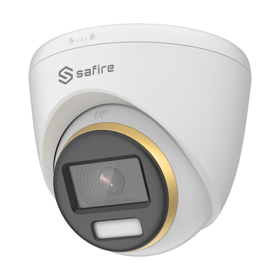 Safire Turret 8 Mpx camera - Full Color Vision - 3.6 mm lens / True WDR - F1.0 for better illumination - Minimum illumination 0.0005 Lux - White LED illumination up to 40m