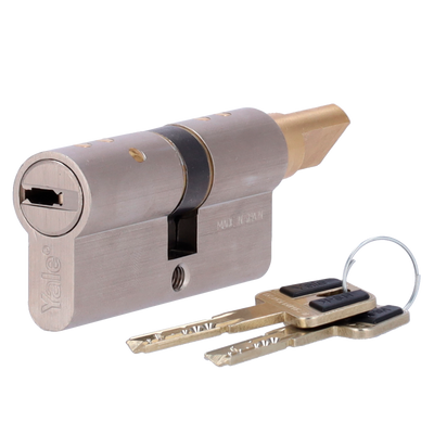 Cilindro a doppia frizione di alta sicurezza - Antibumping, antipicking, antiperforazione e antieffrazione - Adatto per YALE-LINUS-L2 - Sistema di 7 pistoncini e 2 sensori - Dimensioni 30 x 35 mm - Include 2 chiavi fisiche