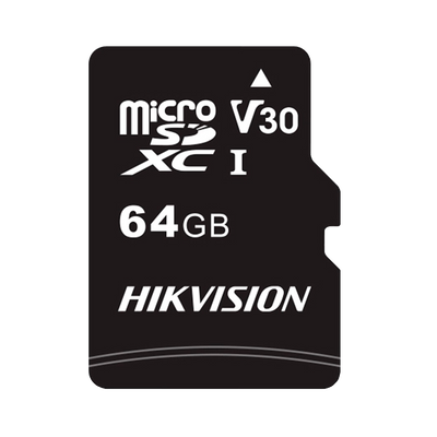 Scheda di memoria Hikvision - Capacità 64 GB - Classe 10 U3 V30 - exFAT - Speciale per videosorveglianza e TVCC in generale