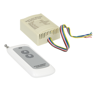 Relé Inalámbrico con Mando a Distancia para Torniquetes - 2 Relés | Funcionamiento NO/COM - Frecuencia 433 MHz - Medidas 55 x 75 x 25 mm - Cable incluido - Fácil instalación