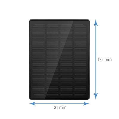 VicoHome - Panel solar 3W - Para cámaras IP a pilas - Monocristalino de alta eficiencia - Salida Micro USB DC5V estándar - Resistente al agua IP65