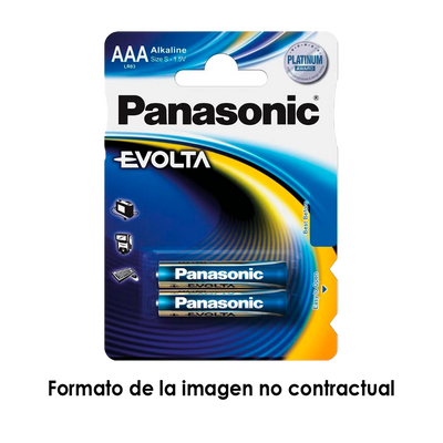 Panasonic - Batteria AAA/LR03 - Pack da 2 - 1.5 V - Alcalina - Alta qualità