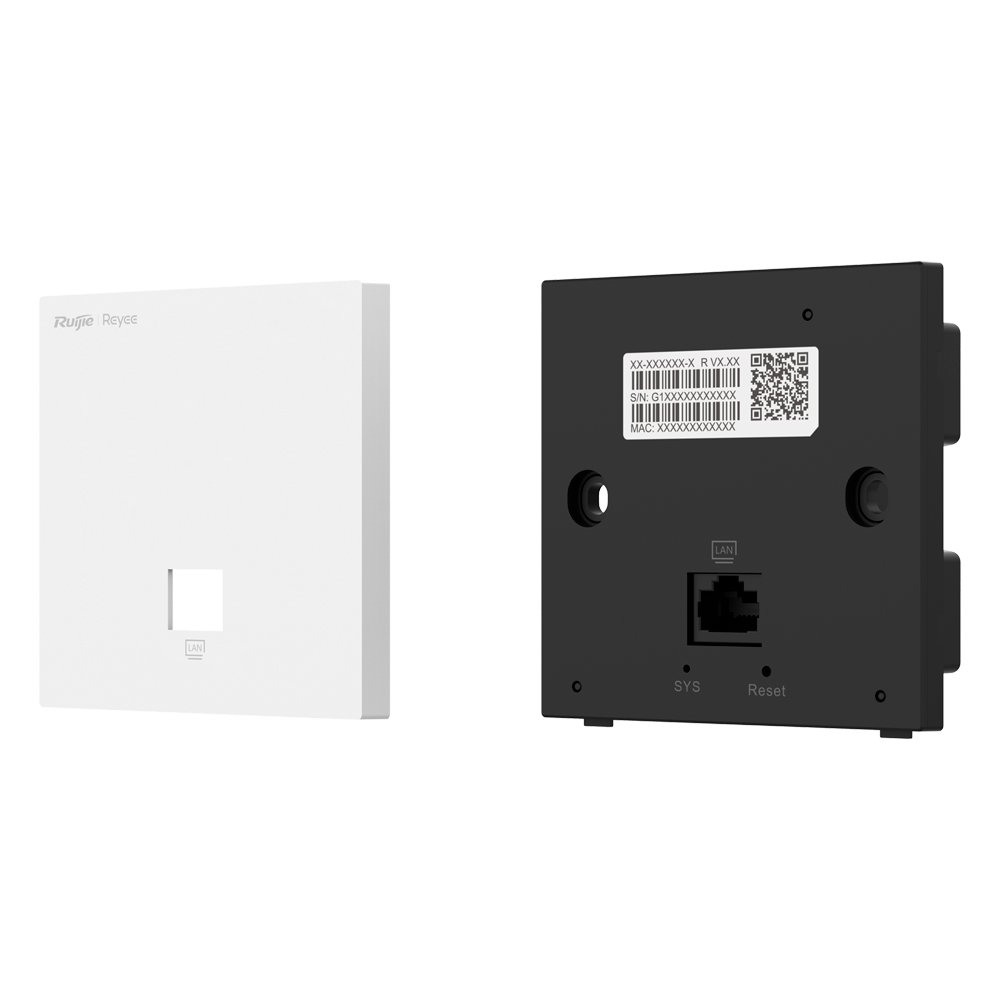 Reyee - Wall AP Omnidirectional Wi-Fi 6 - Frequency 2.4 and 5 GHz / 160MHz Channel also - Transmision speed up to 3000 Mbps - MU-MIMO antennas 2x2 on 2.4GHz, 2x2 on 5GHz - Installation by mechanical mechanism