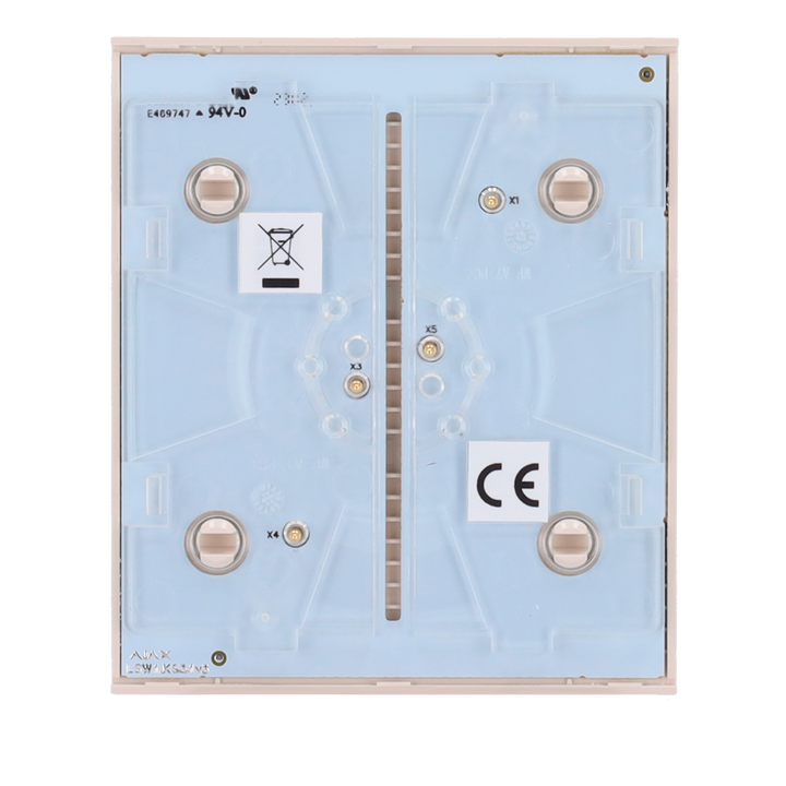 Ajax - LightSwitch CenterButton - Single Switch Touch Panel - Compatible with AJ-LIGHTCORE-1G / -2W - LED Backlight - Contactless Center Touch Panel - Ivory Color
