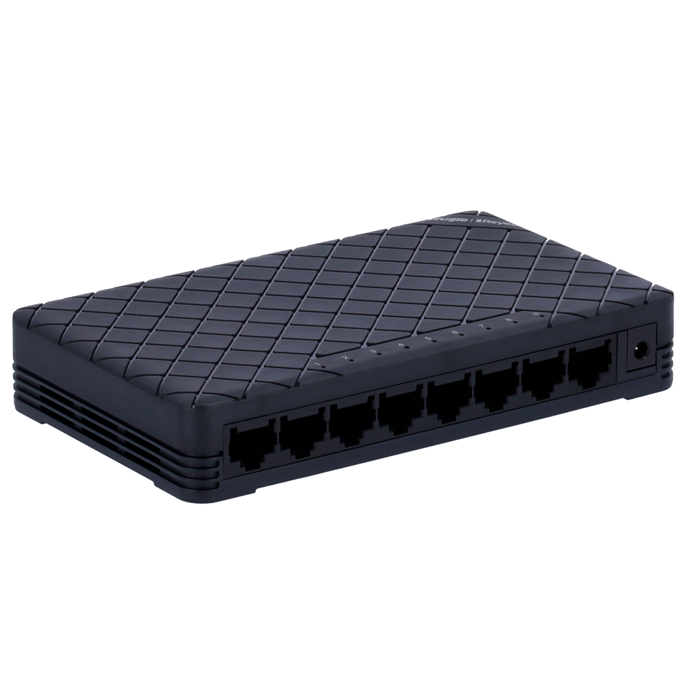 Switch de Escritorio Reyee - Carcasa de Plástico - 8 Puertos RJ45 - Velocidad 10/100 Mbps - Plug and Play - Tecnología de Ahorro de Energía