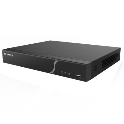 Safire Smart - Grabador NVR para cámaras IP gama B2 - 8CH Puertos PoE / Compresión H.265S / 1HDD - Resolución hasta 12Mpx / Ancho de banda 80Mbps - HDMI 4K y VGA / Dewarping Fisheye - Reconocimiento facial, Metadatos de vídeo