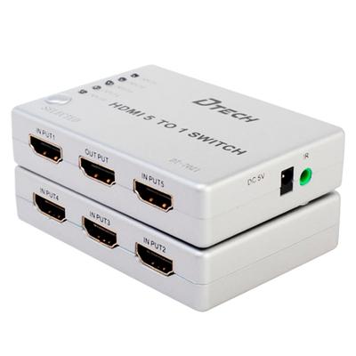 HDMI Switch - 5 HDMI inputs - 1 HDMI outputs - Up to 1080p - Max length 20m - DC 5V power supply