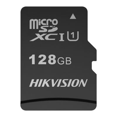 Tarjeta de memoria Hikvision - Tecnología TLC - 128 GB de capacidad - Clase 10 U1 V30 - Hasta 3000 ciclos de escritura - Apta para dispositivos de videovigilancia
