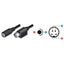Adaptador DC - 105 mm de longitud - Conector Mini Din hembra - Conector macho estándar - Adapta fuente de alimentación estándar - Para videograbadores SAFIRE