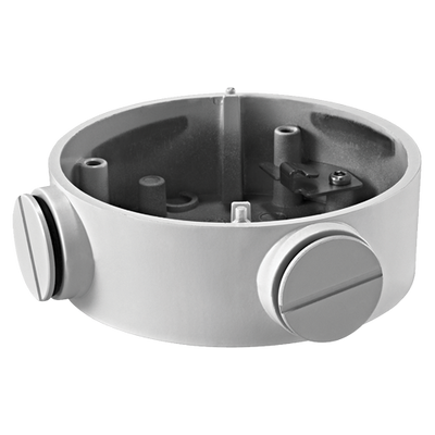 Junction box - For bullet cameras - For outdoor use - Roof or wall installation - White color - Hollow pin