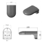 Supporto da parete per telecamera Dome - Colore bianco - Fabbricata in PVC - Adatto per uso interno o esterno