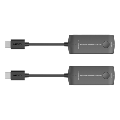 HDMI wireless extender - Emitter and receptor - Range 20 m - Range 4K@60Hz - Power supply via micro USB 5V/1A