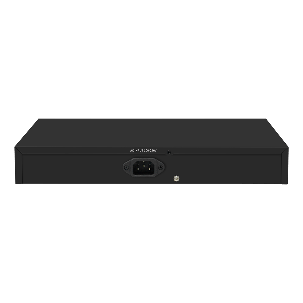 Switch PoE - Porte PoE + 16 Gigabit + 2 SFP1 - Velocità 10/100 Mbps - 30 W per porta / Massimo 300W - PoE esteso (250m) e modalità VLAN - Norma IEEE802.3at (PoE) / af (PoE+)