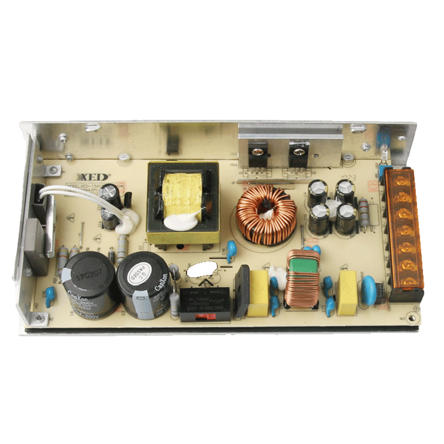 Switched power source - Input AC 100~240V - Output DC 12V / 15A (180W) - Adjustable output 11.5~13.9V - Protected against power surges - and power surges