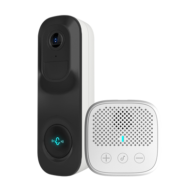 VicoHome Video campanello 3Mpx WiFi  -  Sensore PIR / Rilevamento intelligente (cloud) - Batteria 5200 mAh o alimentatore cablato  - Ottica 2.8mm 160°/ IR5m/ Slot SD - Campanello wireless per interni incluso - App VicoHome e Cloud / Alexa