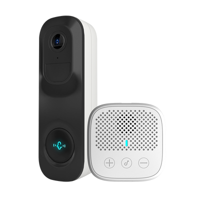 VicoHome Video campanello 3Mpx WiFi  -  Sensore PIR / Rilevamento intelligente (cloud) - Batteria 5200mAh (senza alimentatore AC) - Ottica 2.8mm 160°/ IR5m/ Slot SD - Campanello wireless per interni incluso - App VicoHome e Cloud / Alexa