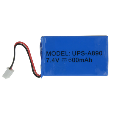 Batería de respaldo - Litio - Recargable - 7,4 V - 600 mAh - Compatible con WS-108