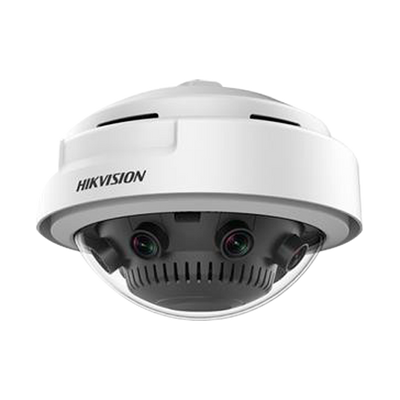 Telecamera panoramica IP Hikvision - Sensori 8x 1/1.9” Progressive Scan CMOS - Risoluzione 2x 2400x3840 - Ottica 4 mm - Panoramica 360º [%VAR%] - Audio | Allarmi