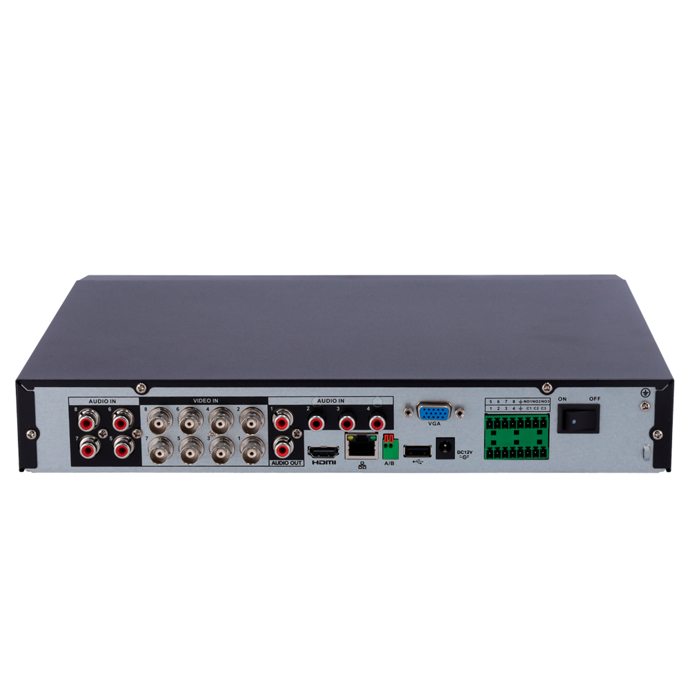 Videoregistratore 5n1 X-Security - 8 CH HDTVI/HDCVI/AHD/CVBS (5Mpx) + 4 IP (6Mpx) - Audio su coassiale | Allarme - Risoluzione videoregistratore 5M-N (10FPS) - 1 CH Riconoscimento facciale - 8 CH Riconoscimento di persone e veicoli