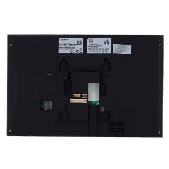 Monitor per Videocitofoni - Schermo TFT da 10" Android 8.1 - Audio bidirezionale e chiamate tra dispositivi - TCP / IP e WiFi - Slot MicroSD | 8 Entrate allarme - Montaggio in superficie