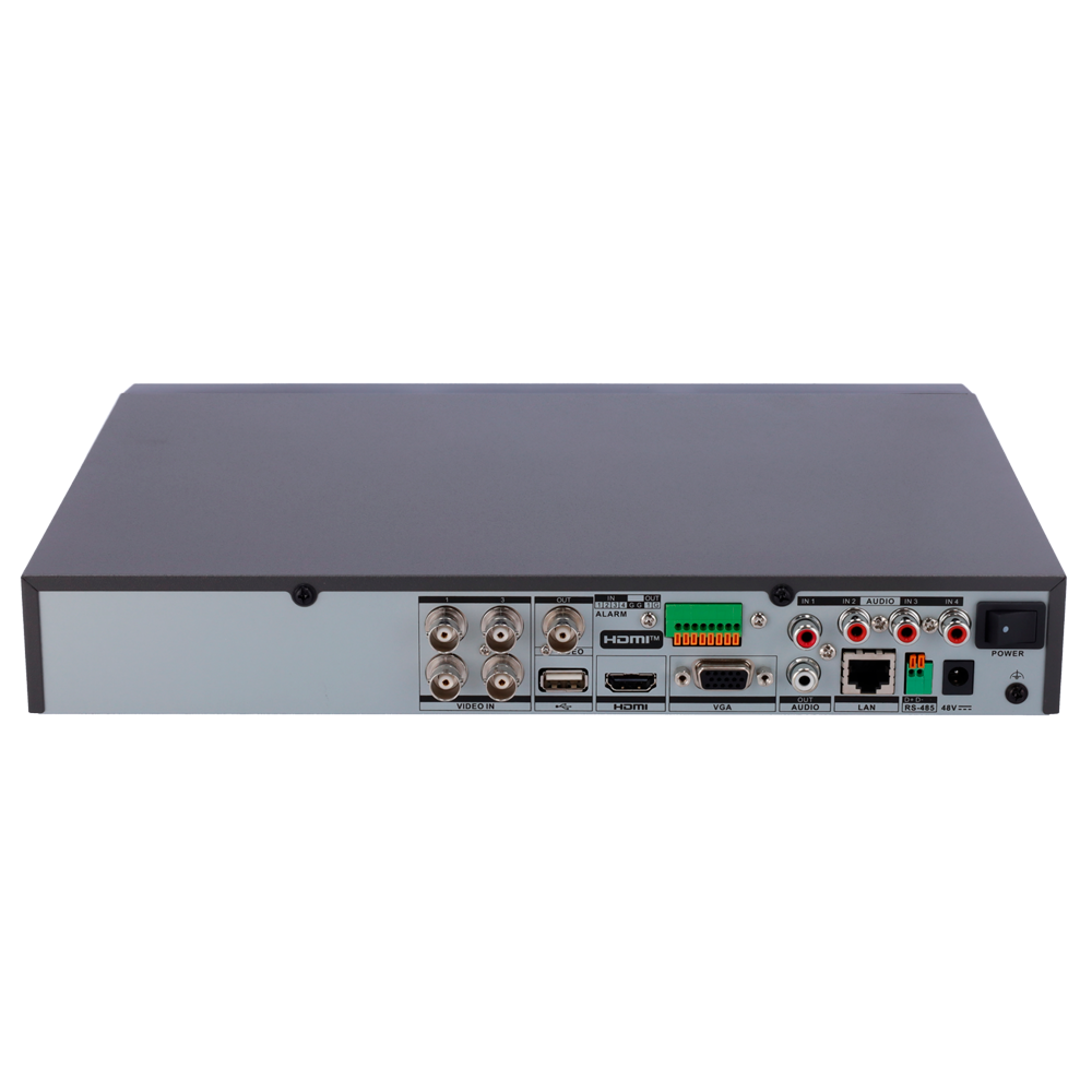 Safire 5n1 Video Recorder - Audio over coaxial cable / PoC power supply - 4CH HDTVI/HDCVI/HDCVI/AHD/CVBS/CVBS/ 4+2 IP - 8 Mpx (8FPS) / 5 Mpx (12FPS) - HDMI 2K and VGA output - Rec. Facial and Truesense