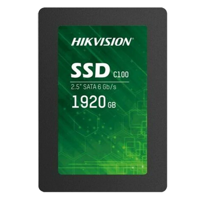 Hard disk Hikvision SSD 2.5" - Capacità 1920GB - Interfaccia SATA III - Velocità di lettura fino a 530 MB/s - Velocità di scrittura fino a 420 MB/s - Lunga durata