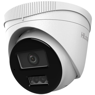 HiLook - Telecamera Turret IP - Risoluzione 4 Megapixel (2560x1440) - Ottica 2.8 mm | Microfono integrato - Luce ibrida 30 m | PoE | IP67 - Rilevamento del movimento 2.0 (solo persone)