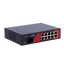 Safire Switch Hi-PoE - 8 porte PoE + 2 Uplink RJ45 - Ibrido 8x10/100Mbps + 2x10/100/1000Mbps - 6 Porte PoE+ 30W + 2 Porte Hi-PoE 60W - PoE Watchdog - Fino a 120W Potenza PoE totale
