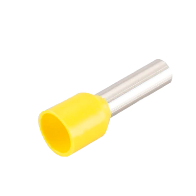 Crimped pins - For electrical cables - Conductor section 6mm² / AWG 10 - Amber color - 50 units