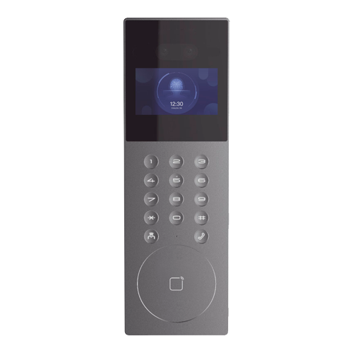 Videocitofono IP per appartamenti - 2 telecamere da 2 Mp | Audio bidirezionale - Display TFT da 4.3" e tastiera - App mobile tramite monitor - Accesso tramite PIN, riconoscimento facciale o scheda - Fino a 500 appartamenti IP
