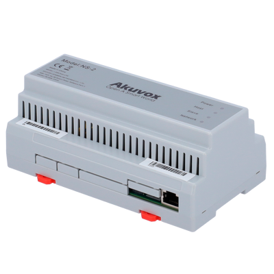 2-hilos to IP converter - 6 groups of 2-hilos - TCP/IP with RJ45 - Powers 2-hilos devices - Cascade connection of converters - DIN rail mounting