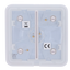 Ajax - LightSwitch SoloButton - Pannello tattile per doppio interruttore della luce  - Compatibilità con AJ-LIGHTCORE-2G - Retroilluminazione a LED - Pannello tattile senza contatto - Colore bianco