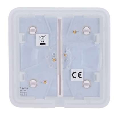 Ajax - LightSwitch SoloButton - Panel táctil con interruptor de luz dual - Compatibilidad con AJ-LIGHTCORE-2G - Retroiluminación LED - Panel táctil sin contacto - Color blanco