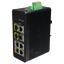 Switch PoE X-Security su Guida DIN - 5 porte PoE RJ45 + 2 porte SFP di fibra - Velocità 10/100/1000 Mbps - 90W porta 1-2 / 30W porta 3-5 / Massimo 120W - Hi-PoE / IEEE802.3at PoE+ / af PoE / IEEE802.3bt - VLAN/STP/RSTP/MSTP/LACP/StaticLAG/QoS/LoopDetect