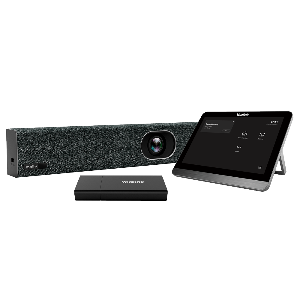 Yealink Videoconferencia All in One - Cámara 20MP - Ángulo de visión 120º - 8 micrófonos integrados - Altavoz integrado - Compatible con Teams o Zoom