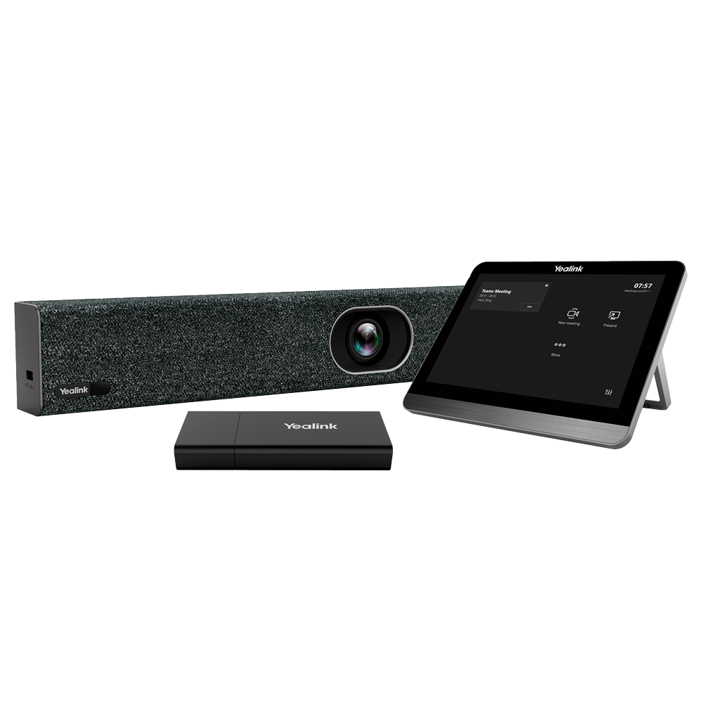 Yealink Videoconferencia Todo en Uno - Cámara de 20MP - Ángulo de Visión 120º - 8 Micrófonos Integrados - Altavoz Integrado - Compatible con Teams o Zoom