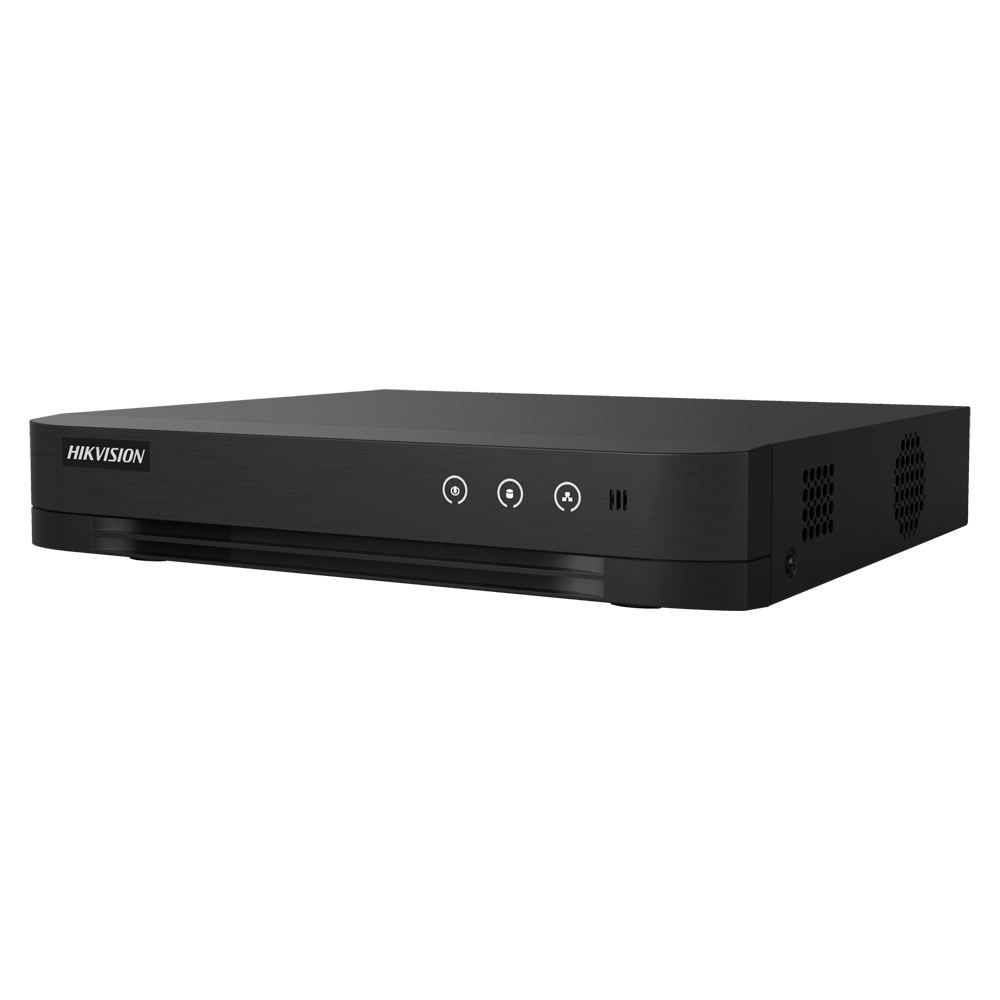 Hikvision DVR 5n1 - 4 CH HDTVI / HDCVI / AHD / CVBS - Fino a 5 canali IP - Risoluzione massima in ingresso 1080p Lite - Rilevamento del movimento 2.0 su tutti i canali - Supporta 1 hard disk fino a 4 TB | Audio