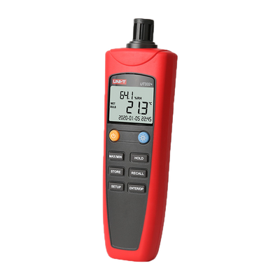 Environmental conditions medium - Temperature and humidity measurement - Light and economic design with intuitive interface - Automatic charging - Rock temperature and thermal sensation - USB connection to PC software