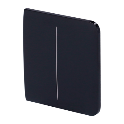 Ajax - LightSwitch SideButton - Touch panel for double light switch - Compatible with AJ-LIGHTCORE-2G - LED backlight - Non-contact side touch panel - Black color