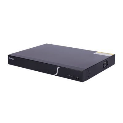 Safire Smart - NVR video recorder for A1 range IP cameras - 16CH video / H.265+ compression - Resolution up to 8Mpx / Bandwidth 160Mbps - HDMI 4K and VGA output / 2HDDs - Facial recognition / Smart search