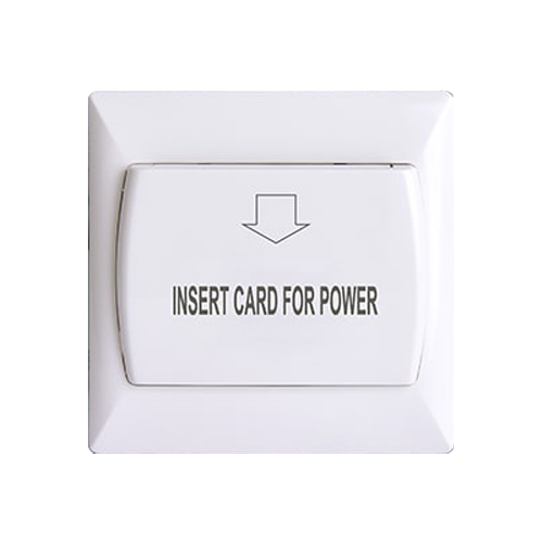 Hotelcard switch - Compatible with any type of card - Position LED - Made in fire resistant PC - Relay output - easy installation
